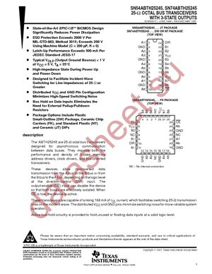 SN74ABTH25245DWR datasheet  